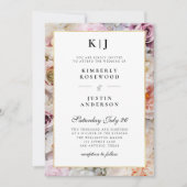 Sommergartenblumenhochzeitseinladung Einladung (Vorderseite)