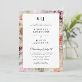 Sommergartenblumenhochzeitseinladung Einladung (Stehend Vorderseite)