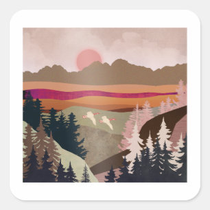 Sommergäse Quadratischer Aufkleber