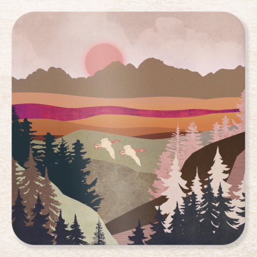 Sommergäse Rechteckiger Pappuntersetzer (Vorderseite)