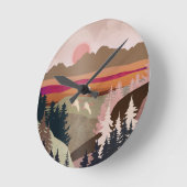 Sommergäse Runde Wanduhr (Winkel)