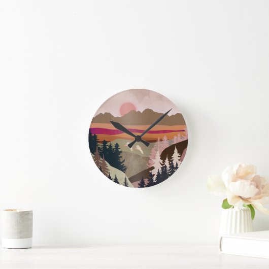 Sommergäse Runde Wanduhr (Zuhause)