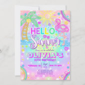 Sommergeburt Einladung Hallo Sommer Party (Vorderseite)