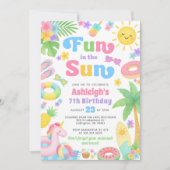 Sommergeburt Einladung - Spaß in der Sonne (Vorderseite)