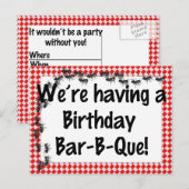 Sommergeburt GRILLEN Einladung (Vorne/Hinten)