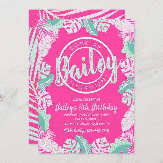 Sommergeburt | Pool-Party Einladung (Vorne/Hinten)