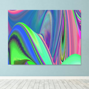 Sommergefühl , Abstrakte 3D Regenbogenkunst Leinwanddruck