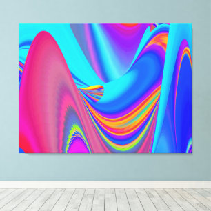 Sommergefühl , Abstrakte 3D Regenbogenkunst Leinwanddruck