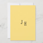 Sommergelb dunkelgrau dunkelblütig Save the Date Einladung (Rückseite)