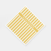 Sommergelb gestreifter, benutzerdefinierbarer Name Serviette (Ecke)