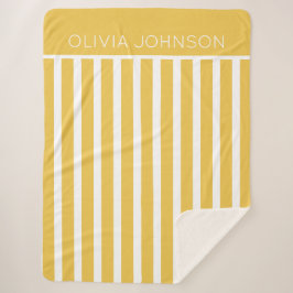 Sommergelb gestreifter, benutzerdefinierbarer Name Sherpadecke