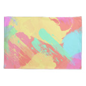 Sommergelb-orange-Pink-Korallenbürsten Kissenbezug (Rückseite)