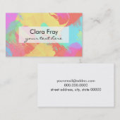 Sommergelb-orangefarbene Pink-Korallenbürsten Visitenkarte (Vorne/Hinten)