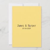 Sommergelbe dunkelgraue dunkelblütige UAWG Einladung (Rückseite)