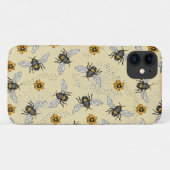 Sommergelbe Honigbiene und Blume Muster Case-Mate iPhone Hülle (Rückseite (Horizontal))