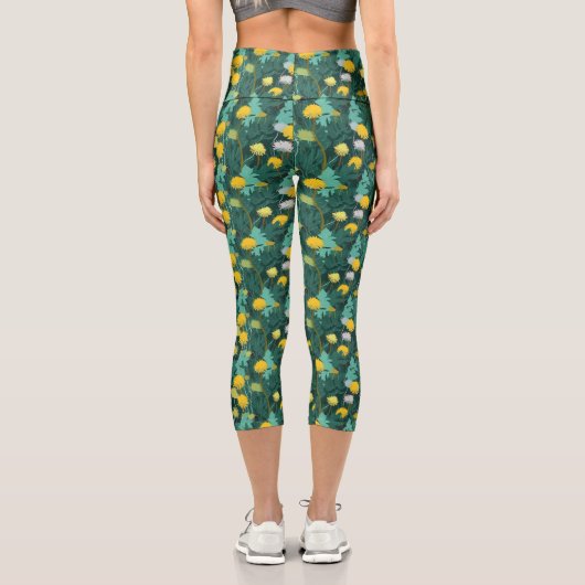 Sommergelbe Lüster Capri Leggings (Rückseite)
