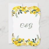 Sommergelbe Rosenblüte Einladung (Rückseite)