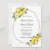 Sommergelbe Rosenstraße Einladung (Vorderseite)