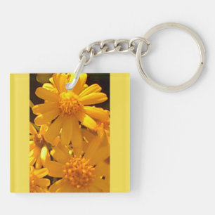 Sommergelbe Sonnenblume Akryllischer Schlüsselanhä Schlüsselanhänger