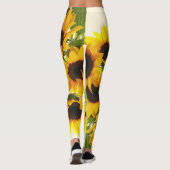 Sommergelbe Sonnenblume Leggings (Rückseite)
