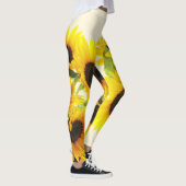 Sommergelbe Sonnenblume Leggings (Rechts)