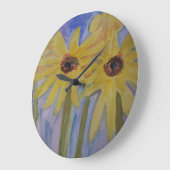 Sommergelbe Sonnenblume Uhr (Winkel)