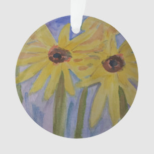 Sommergelbe Sonnenblumen Akrylorische Ornamente