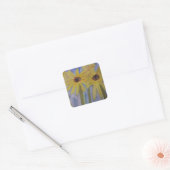 Sommergelbe Sonnenblumen-Aufkleber Quadratischer Aufkleber (Umschlag)
