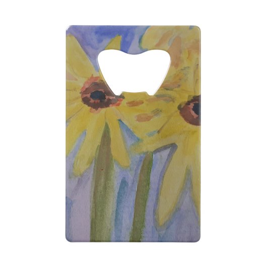 Sommergelbe Sonnenblumen Flaschenöffner (Vorderseite)