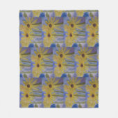 Sommergelbe Sonnenblumen Fleecedecke (Vorderseite)