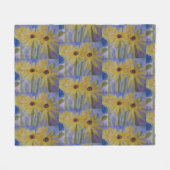 Sommergelbe Sonnenblumen Fleecedecke (Vorderseite (Horizontal))