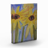 Sommergelbe Sonnenblumen Fotoblock (Links)