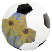 Sommergelbe Sonnenblumen Fußball (Dreiviertel)