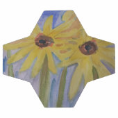 Sommergelbe Sonnenblumen Fußball (Flach)