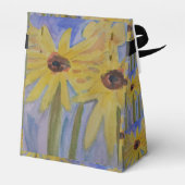 Sommergelbe Sonnenblumen Geschenkschachtel (Rückseite)