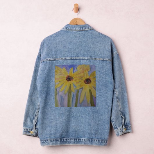 Sommergelbe Sonnenblumen Jeansjacke (Hangar)