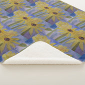 Sommergelbe Sonnenblumen Sherpa Blanket Sherpadecke (3/4)