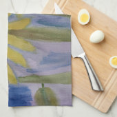 Sommergelbe Sonnenblumen Teetuch Geschirrtuch (Viertel Falte)