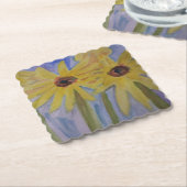 Sommergelbe Sonnenblumen Untersetzer (angewinkelt)