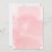 Sommergelbe und rosafarbene Blütendusche Einladung (Rückseite)