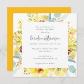 Sommergelbes Brautparty Einladung (Vorne/Hinten)