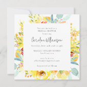 Sommergelbes Brautparty Einladung (Vorderseite)