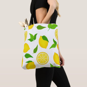 Sommergelbes Zitronenmuster Tasche