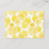 Sommergelbes Zitronenwölkchen Begleitkarte (Rückseite)