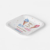 Sommergeschlecht offenbart Eiscreme Pink Blue Pappteller (Gewinkelt)