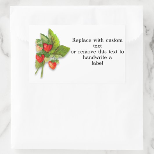 Sommergeschmack, frische Erdbeeren Rechteckiger Aufkleber (Tasche)