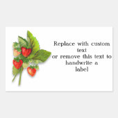 Sommergeschmack, frische Erdbeeren Rechteckiger Aufkleber (Vorderseite)