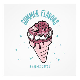 Sommergeschmack Tropfeis Fotodruck