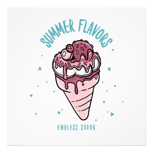 Sommergeschmack Tropfeis Fotodruck (Vorne)