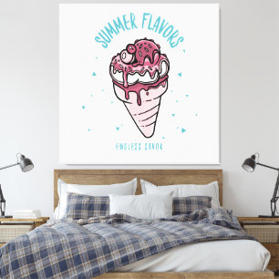 Sommergeschmack Tropfeis Leinwanddruck